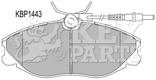 KEY PARTS Комплект тормозных колодок, дисковый тормоз KBP1443